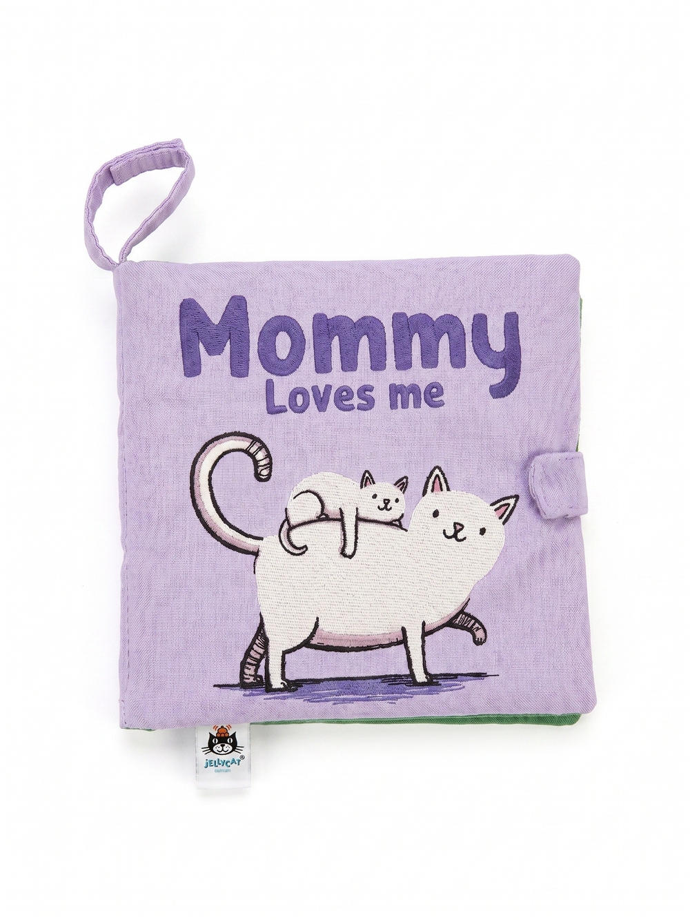 Jellycat Lavender 'Mommy Loves Me' Cat Soft Fabric Book